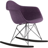 NyeKoncept Mid Century Rocker Chair | Plum Purple/Gunmetal 332005RO3