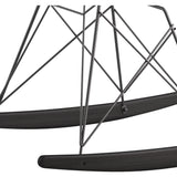 NyeKoncept Mid Century Rocker Chair | Plum Purple/Gunmetal 332005RO3