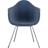 NyeKoncept Mid Century Classroom Arm Chair | Dodger Blue/Nickel 332006CL1