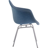NyeKoncept Mid Century Classroom Arm Chair | Dodger Blue/Nickel 332006CL1