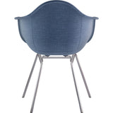 NyeKoncept Mid Century Classroom Arm Chair | Dodger Blue/Nickel 332006CL1