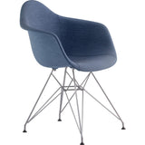 NyeKoncept Mid Century Eiffel Arm Chair | Dodger Blue/Nickel 332006EM1