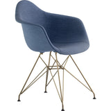 NyeKoncept Mid Century Eiffel Arm Chair | Dodger Blue/Brass 332006EM2