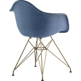 NyeKoncept Mid Century Eiffel Arm Chair | Dodger Blue/Brass 332006EM2