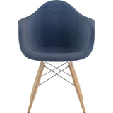 NyeKoncept Mid Century Dowel Arm Chair | Dodger Blue/Nickel 332006EW1