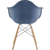 NyeKoncept Mid Century Dowel Arm Chair | Dodger Blue/Nickel 332006EW1