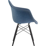 NyeKoncept Mid Century Dowel Arm Chair | Dodger Blue/Gunmetal 332006EW3
