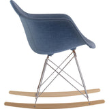 NyeKoncept Mid Century Rocker Chair | Dodger Blue/Nickel 332006RO1
