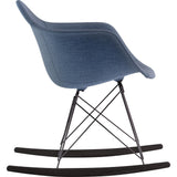 NyeKoncept Mid Century Rocker Chair | Dodger Blue/Gunmetal 332006RO3