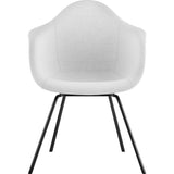 NyeKoncept Mid Century Classroom Arm Chair | Glacier White/Gunmetal 332007CL3