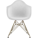NyeKoncept Mid Century Eiffel Arm Chair | Glacier White/Brass 332007EM2