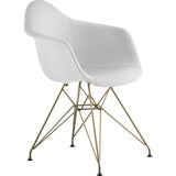 NyeKoncept Mid Century Eiffel Arm Chair | Glacier White/Brass 332007EM2