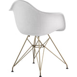 NyeKoncept Mid Century Eiffel Arm Chair | Glacier White/Brass 332007EM2