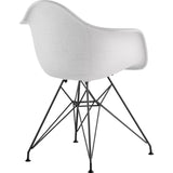 NyeKoncept Mid Century Eiffel Arm Chair | Glacier White/Gunmetal 332007EM3