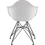NyeKoncept Mid Century Eiffel Arm Chair | Glacier White/Gunmetal 332007EM3