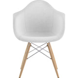 NyeKoncept Mid Century Dowel Arm Chair | Glacier White/Nickel 332007EW1