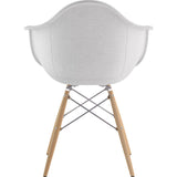 NyeKoncept Mid Century Dowel Arm Chair | Glacier White/Nickel 332007EW1
