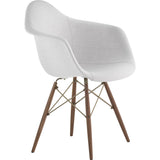 NyeKoncept Mid Century Dowel Arm Chair | Glacier White/Brass 332007EW2