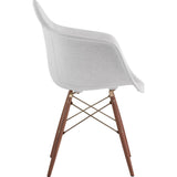NyeKoncept Mid Century Dowel Arm Chair | Glacier White/Brass 332007EW2