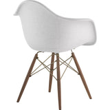 NyeKoncept Mid Century Dowel Arm Chair | Glacier White/Brass 332007EW2