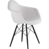 NyeKoncept Mid Century Dowel Arm Chair | Glacier White/Gunmetal 332007EW3