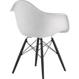 NyeKoncept Mid Century Dowel Arm Chair | Glacier White/Gunmetal 332007EW3