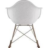 NyeKoncept Mid Century Rocker Chair | Glacier White/Brass 332007RO2