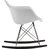 NyeKoncept Mid Century Rocker Chair | Glacier White/Gunmetal 332007RO3