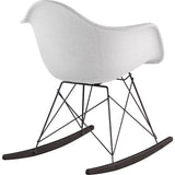 NyeKoncept Mid Century Rocker Chair | Glacier White/Gunmetal 332007RO3