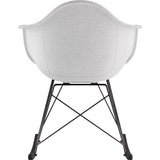 NyeKoncept Mid Century Rocker Chair | Glacier White/Gunmetal 332007RO3