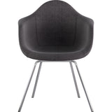 NyeKoncept Mid Century Classroom Arm Chair | Charcoal Gray/Nickel 332008CL1