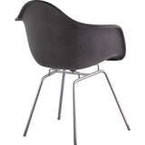 NyeKoncept Mid Century Classroom Arm Chair | Charcoal Gray/Nickel 332008CL1