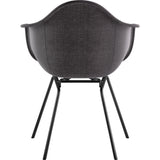 NyeKoncept Mid Century Classroom Arm Chair | Charcoal Gray/Gunmetal 332008CL3