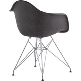 NyeKoncept Mid Century Eiffel Arm Chair | Charcoal Gray/Nickel 332008EM1