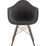 NyeKoncept Mid Century Dowel Arm Chair | Charcoal Gray/Brass 332008EW2