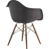NyeKoncept Mid Century Dowel Arm Chair | Charcoal Gray/Brass 332008EW2