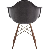 NyeKoncept Mid Century Dowel Arm Chair | Charcoal Gray/Brass 332008EW2