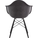 NyeKoncept Mid Century Dowel Arm Chair | Charcoal Gray/Gunmetal 332008EW3