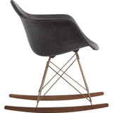 NyeKoncept Mid Century Rocker Chair | Charcoal Gray/Brass 332008RO2