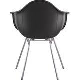 NyeKoncept Mid Century Classroom Arm Chair | Milano Black/Nickel 332009CL1