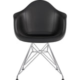 NyeKoncept Mid Century Eiffel Arm Chair | Milano Black/Nickel 332009EM1
