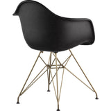 NyeKoncept Mid Century Eiffel Arm Chair | Milano Black/Brass 332009EM2