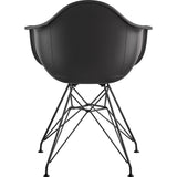 NyeKoncept Mid Century Eiffel Arm Chair | Milano Black/Gunmetal 332009EM3