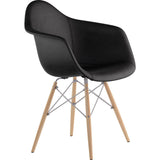 NyeKoncept Mid Century Dowel Arm Chair | Milano Black/Nickel 332009EW1