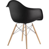 NyeKoncept Mid Century Dowel Arm Chair | Milano Black/Nickel 332009EW1