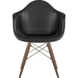 NyeKoncept Mid Century Dowel Arm Chair | Milano Black/Brass 332009EW2