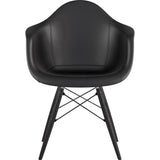 NyeKoncept Mid Century Dowel Arm Chair | Milano Black/Gunmetal 332009EW3