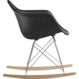 NyeKoncept Mid Century Rocker Chair | Milano Black/Nickel 332009RO1