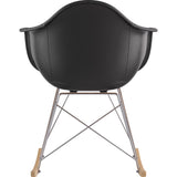 NyeKoncept Mid Century Rocker Chair | Milano Black/Nickel 332009RO1