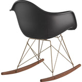 NyeKoncept Mid Century Rocker Chair | Milano Black/Brass 332009RO2
